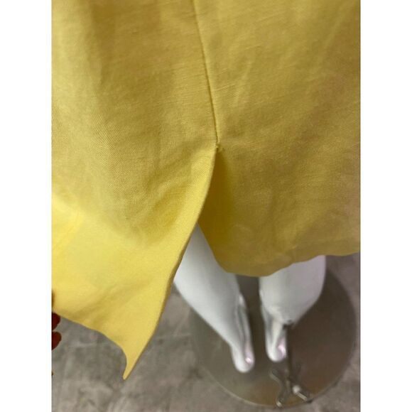 Alex Marie Yellow Sheath Dress with Beaded Neckline Size 6 - Picture 6 of 11